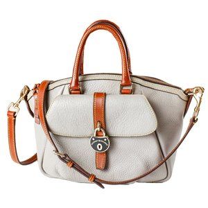 Dooney & Bourke	Grey Samba Pebble Leather Satchel